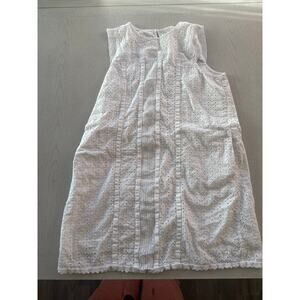 Gap White Eyelet Lace Sundress 100% Cotton Coastal Grandma Old Money preppy